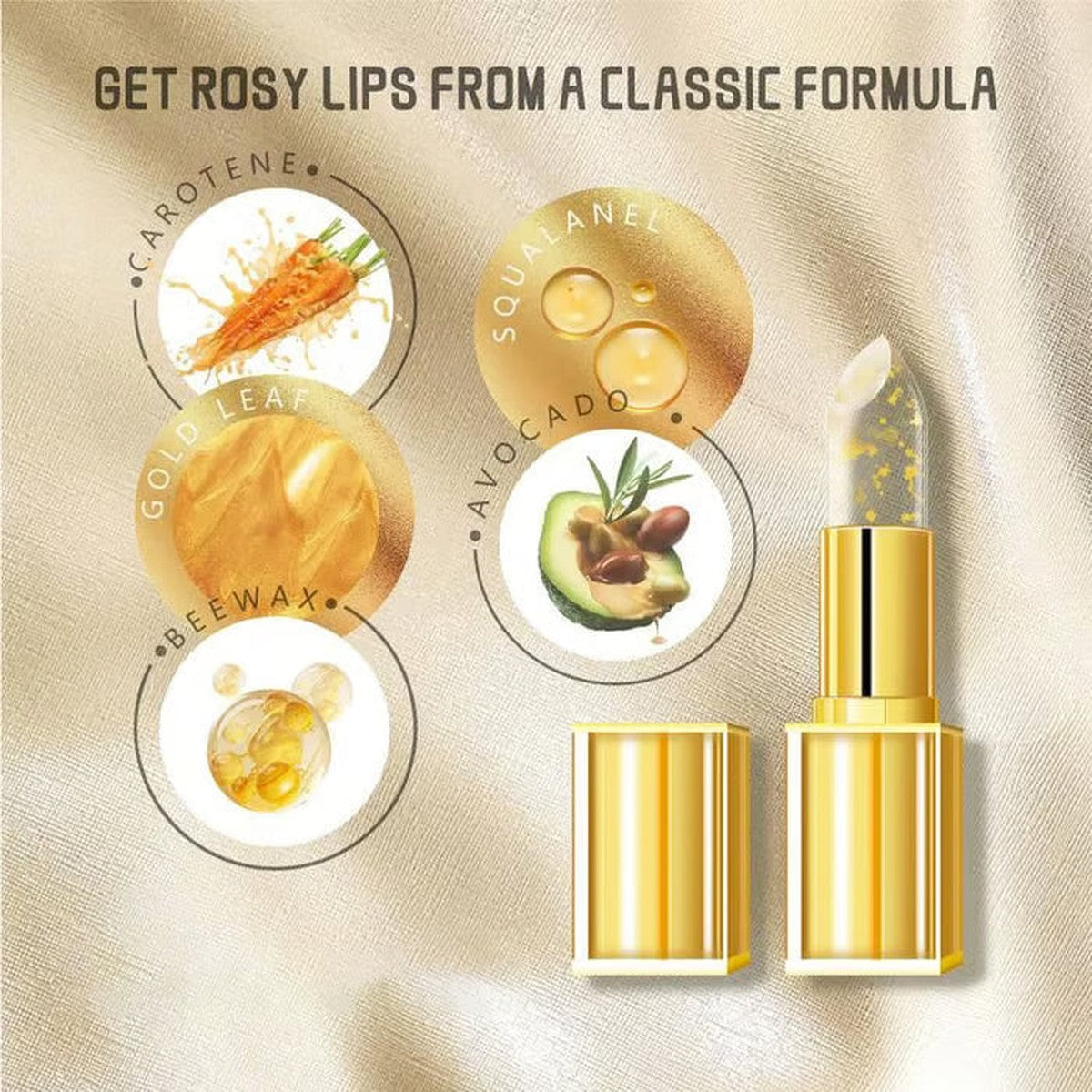 Transferproof Color-Changing Lipstick💄CrystalClear Color Alchemy 💋 Auto-Tints on Contact!