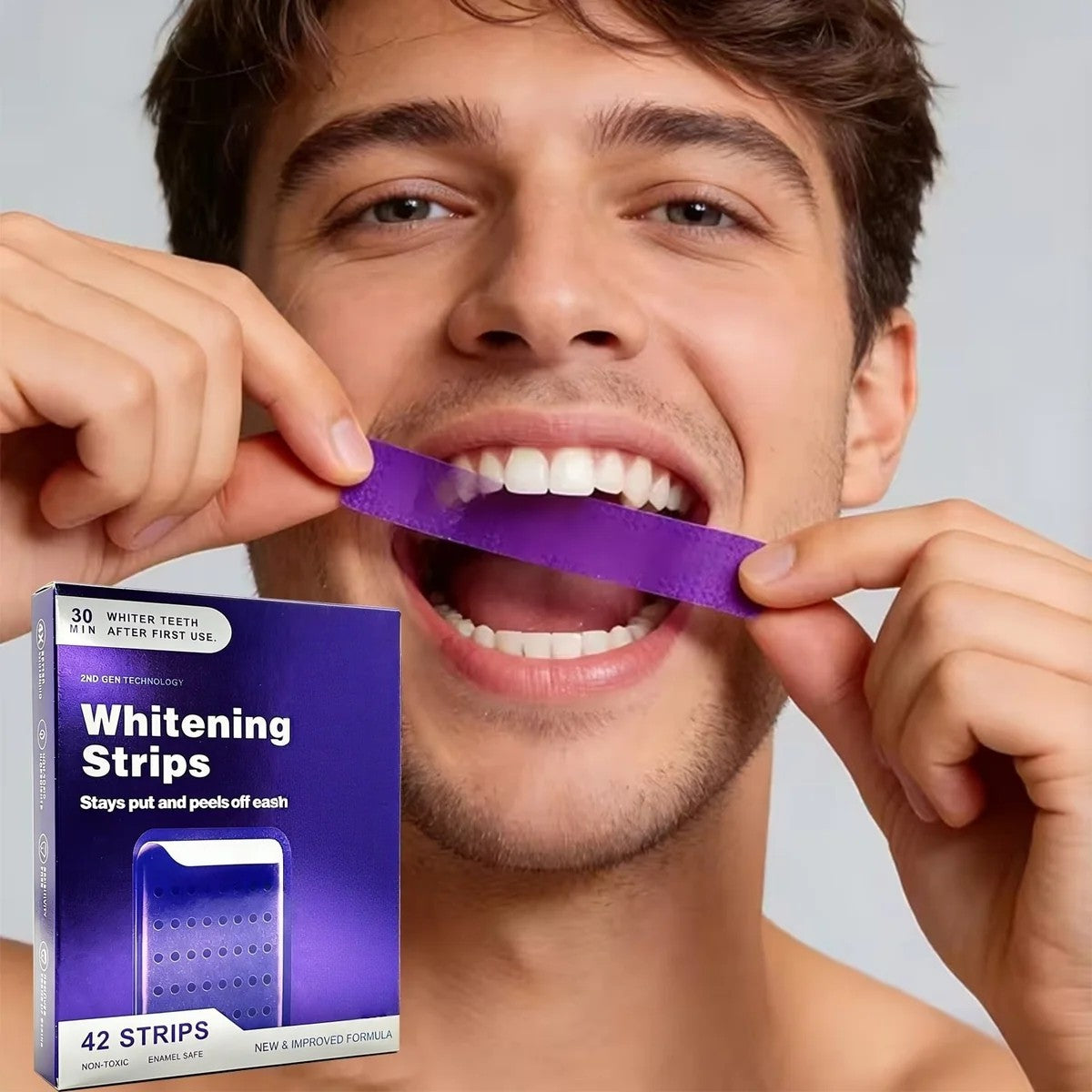 Purple Teeth Whitening Strips